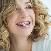 Smiling girl with orthodontics in Lake Zurich, IL