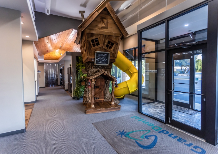 Dental office reception area