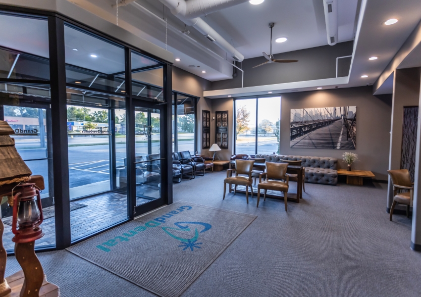 Dental office reception area