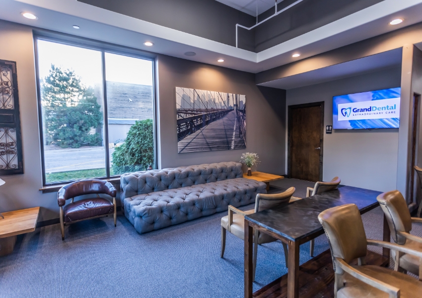 Dental office reception area