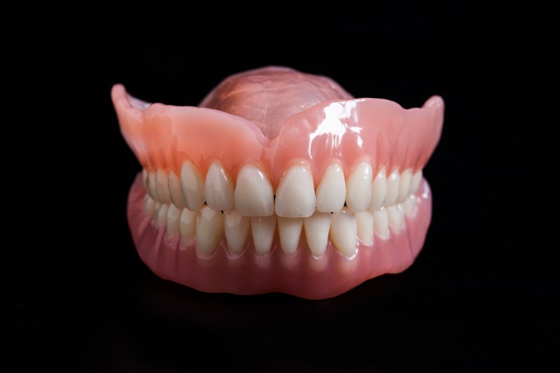 a full set of traditional dentures